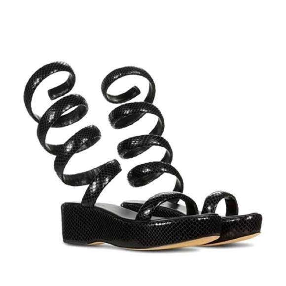 NWOT CULT GAIA Gabi Platform Sandals Black 5/35 - Picture 3 of 10